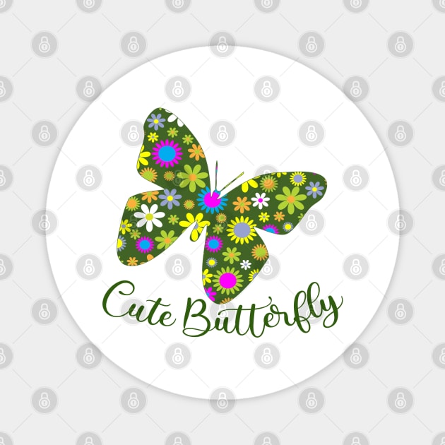 Lovely Butterflies Design - Cute Butterfly Magnet by Animal Specials